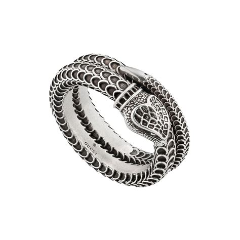 gucci garden snake ring silver.